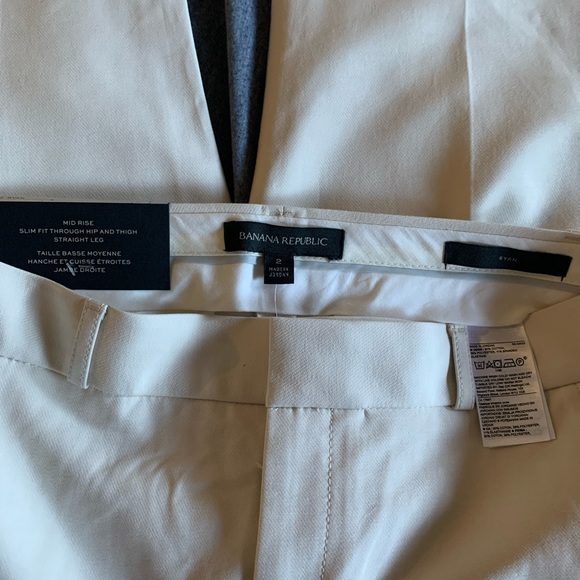 Banana Republic Ryan Pants | size 2 | Cream - Picture 6 of 7